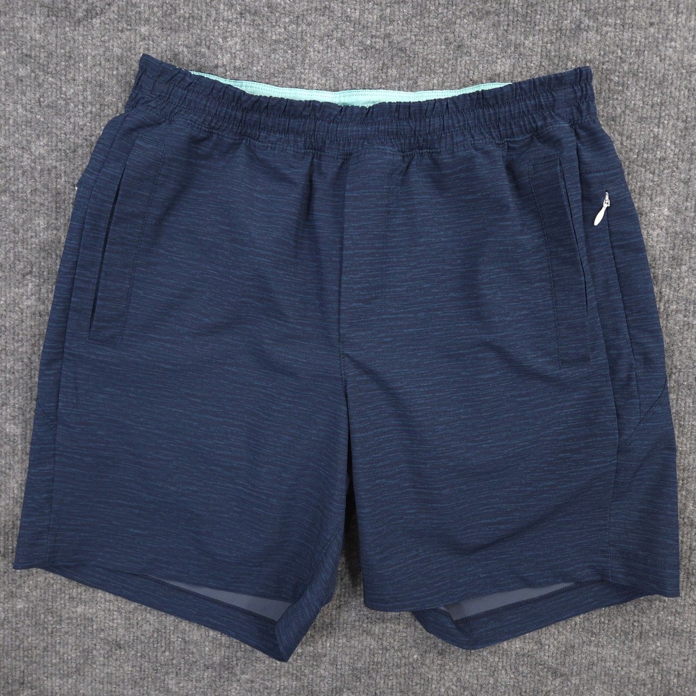 Birddogs Shorts Mens M Blue Heather Lined 7" Inseam Performance Gym Train Run